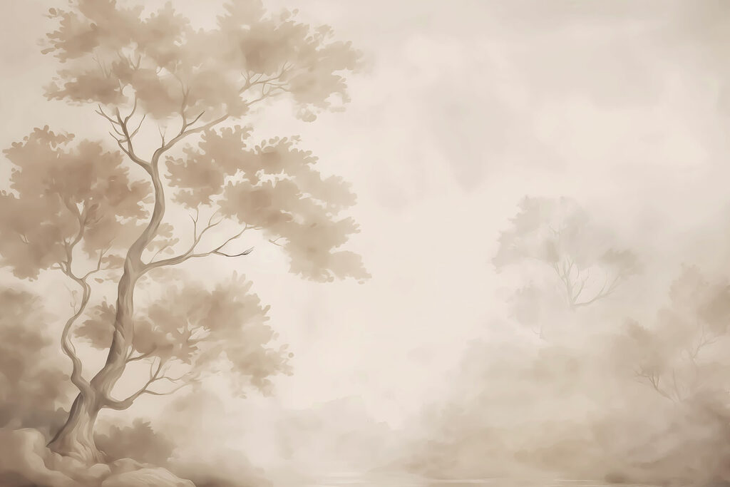 Albero alto nella bruma — design completo
