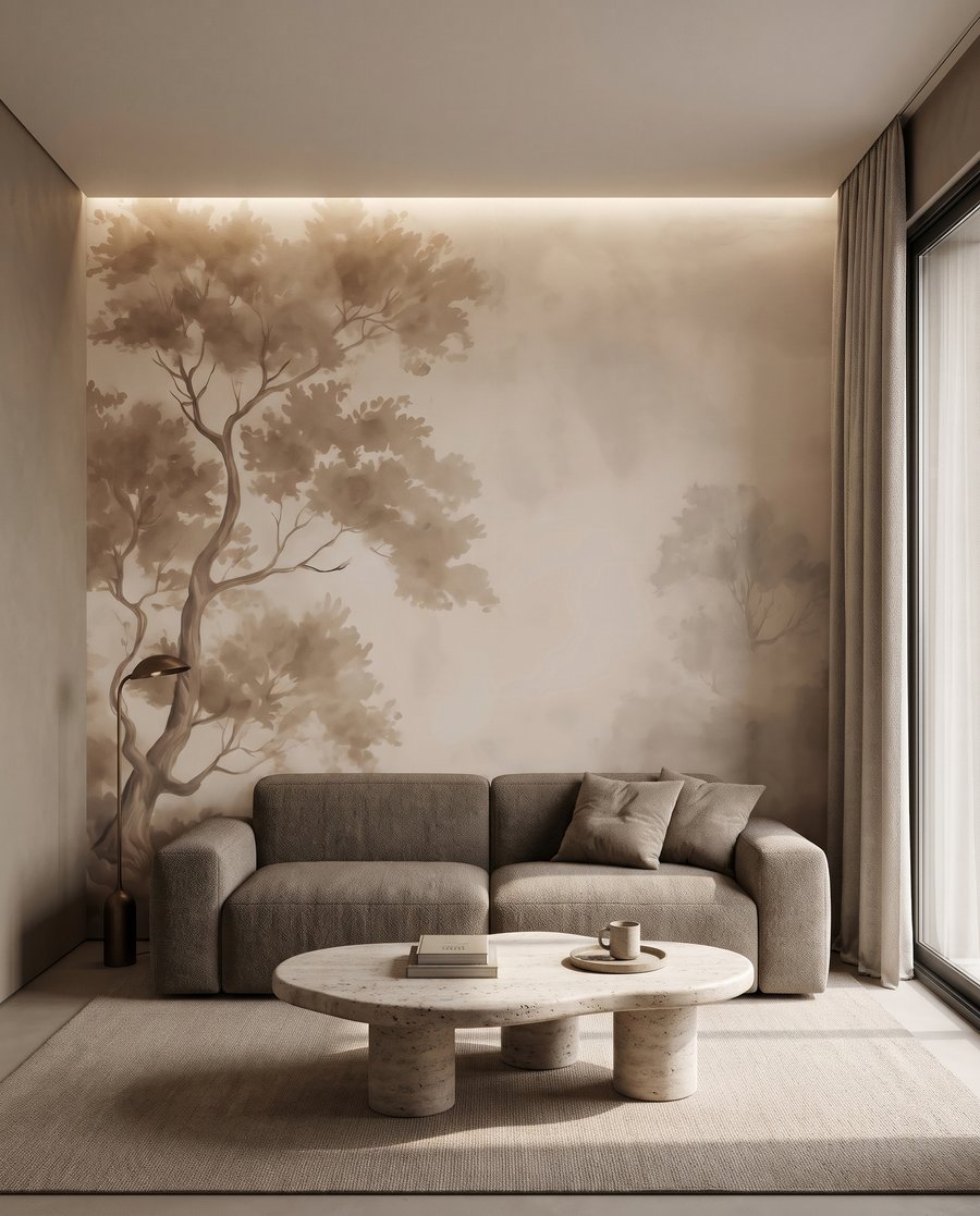 Albero alto nella bruma — ambiente 4