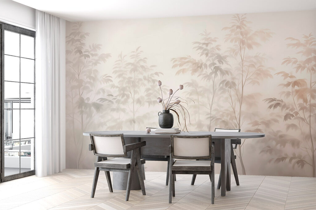 Alberi alti in foschia — ambiente 2