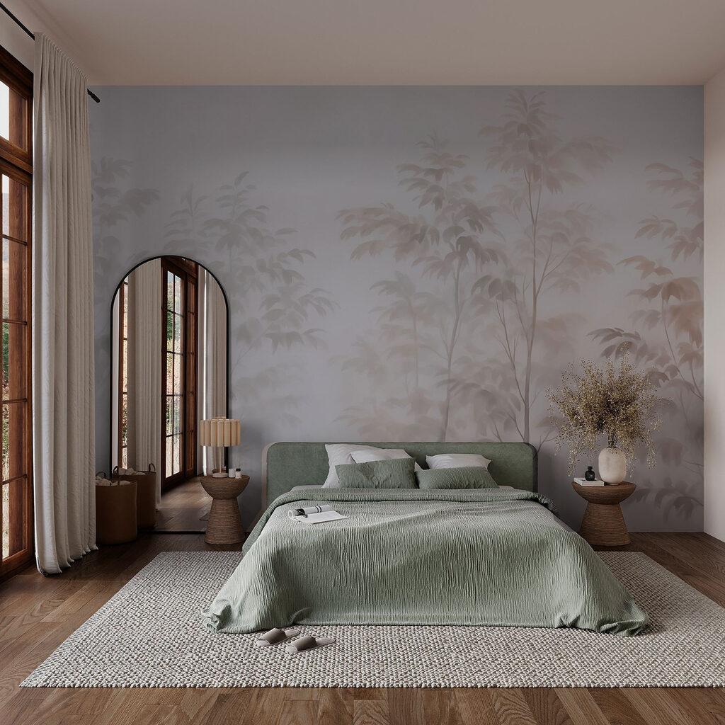 Alberi alti in foschia — ambiente 2