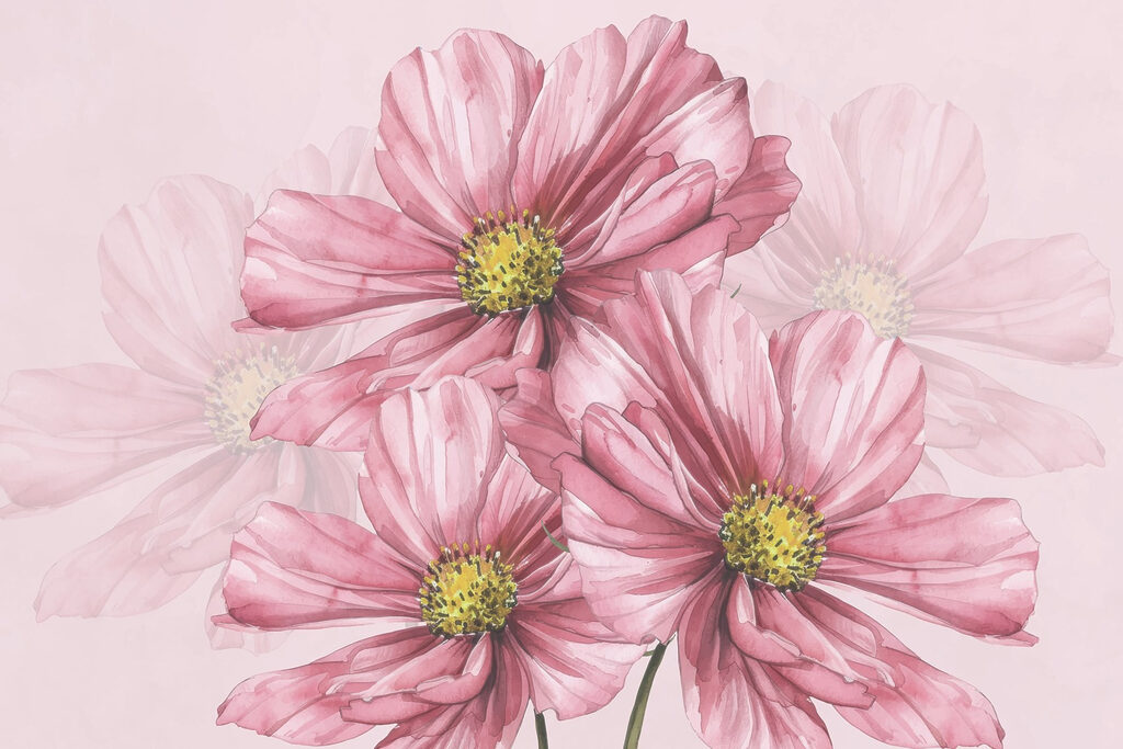 Fiori dal cuore giallo — design completo