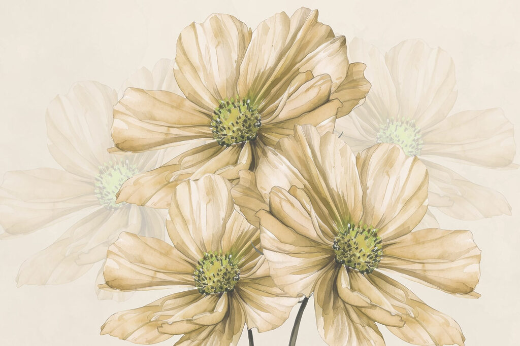 Fiori dal cuore giallo — design completo