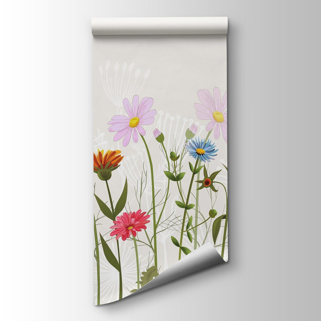 Fiori colorati in fila — vista del prodotto