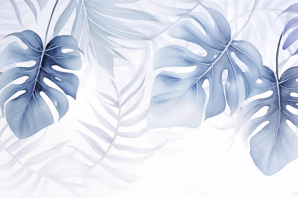 Foglie tropicali in luce — design completo