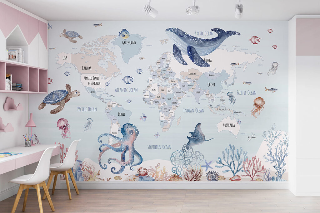 Mappa con animali marini — ambiente 3