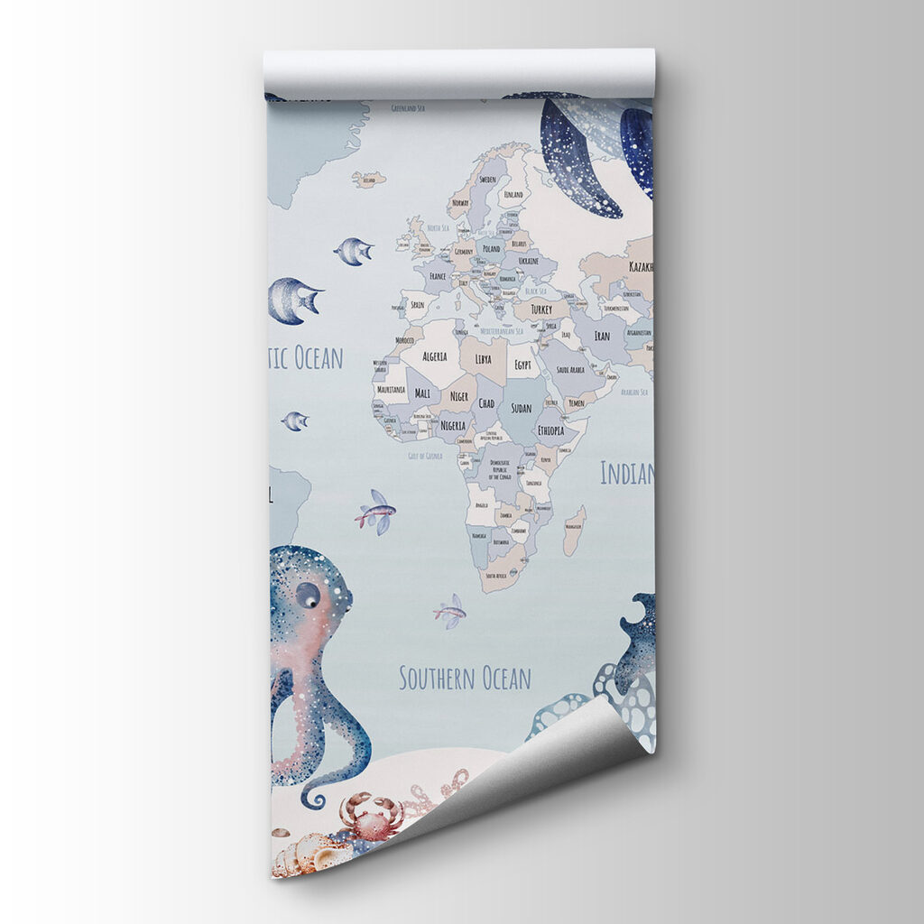 Mappa con animali marini — vista del prodotto