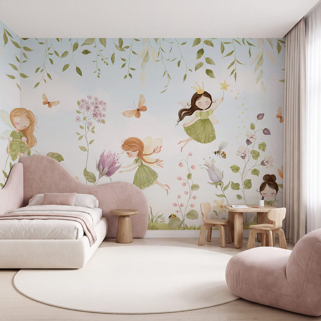 Elfetti dei fiori in un ambiente