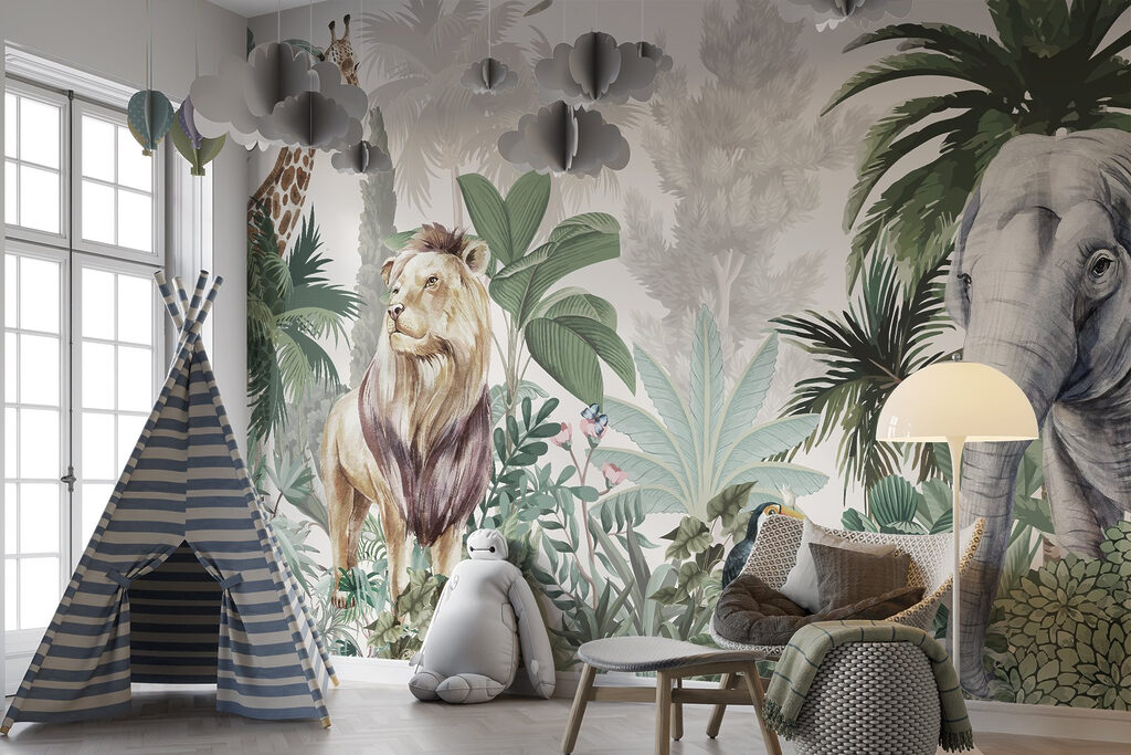 Leone, elefante e giraffa — ambiente 2
