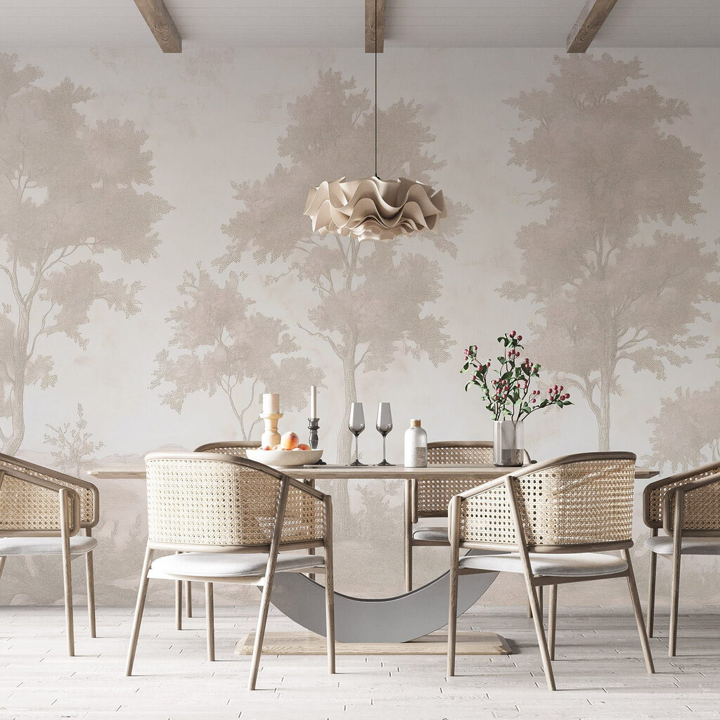 Alberi chiari su roccia — ambiente 5