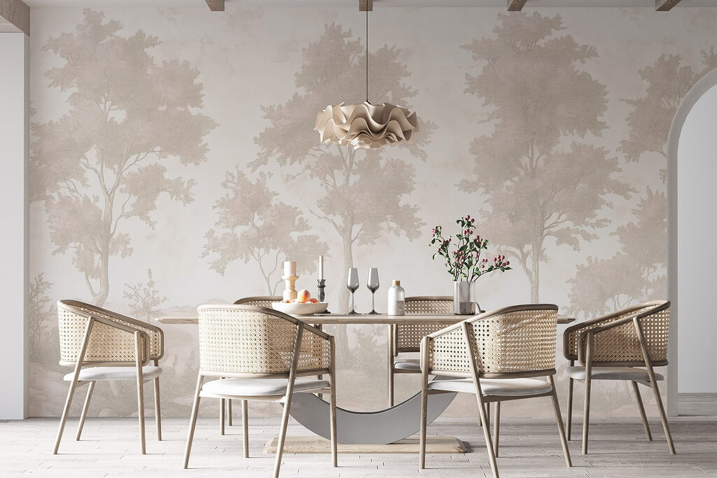 Alberi chiari su roccia — ambiente 6