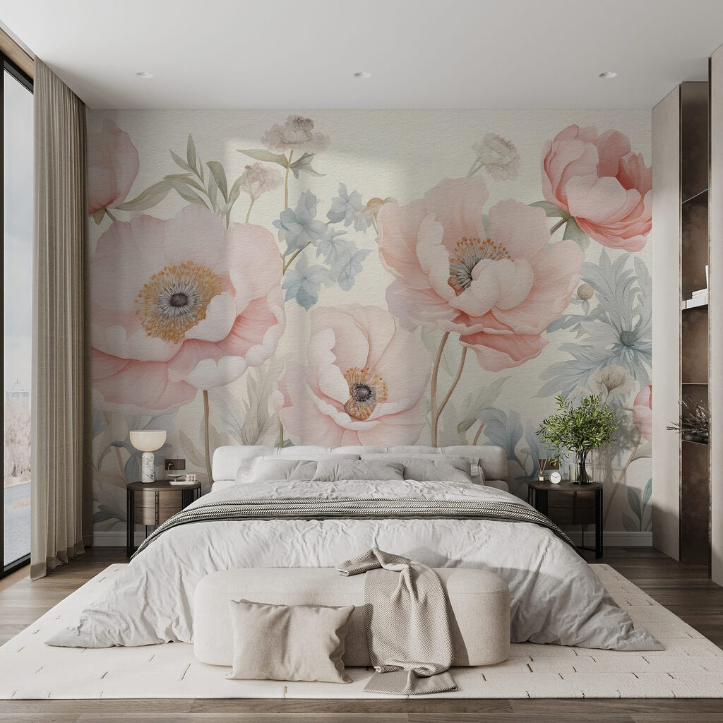 Fiori tra foglie grigie — ambiente 2