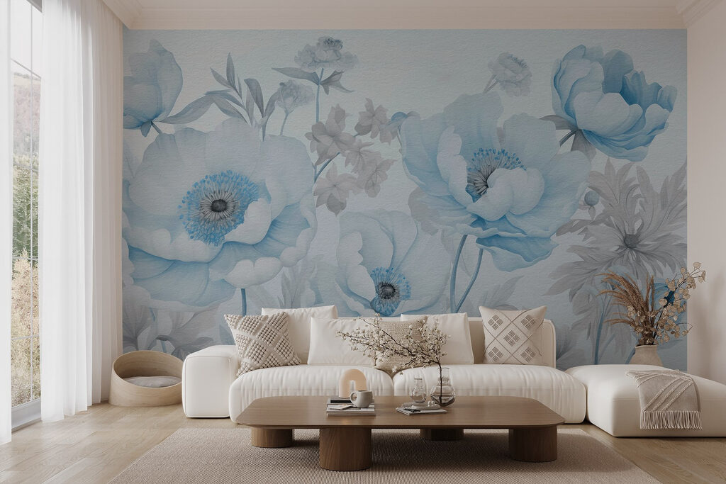 Fiori tra foglie grigie — ambiente 2