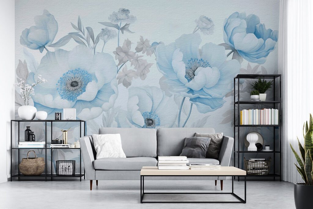 Fiori tra foglie grigie — ambiente 3
