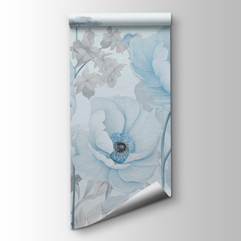 Fiori tra foglie grigie — vista del prodotto