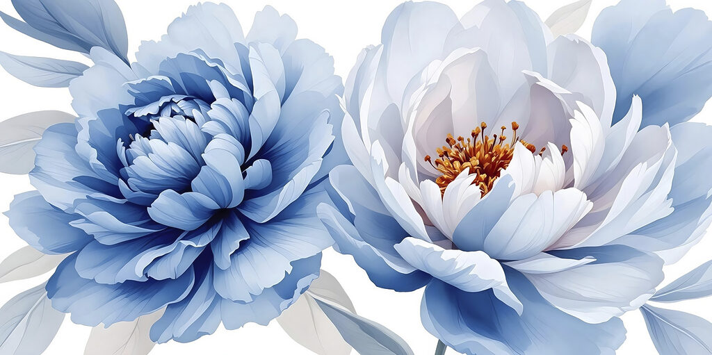 Due grandi fiori — design completo