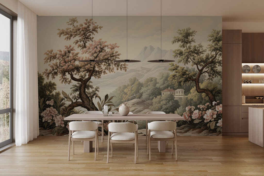 Alberi fioriti nella valle — ambiente 3