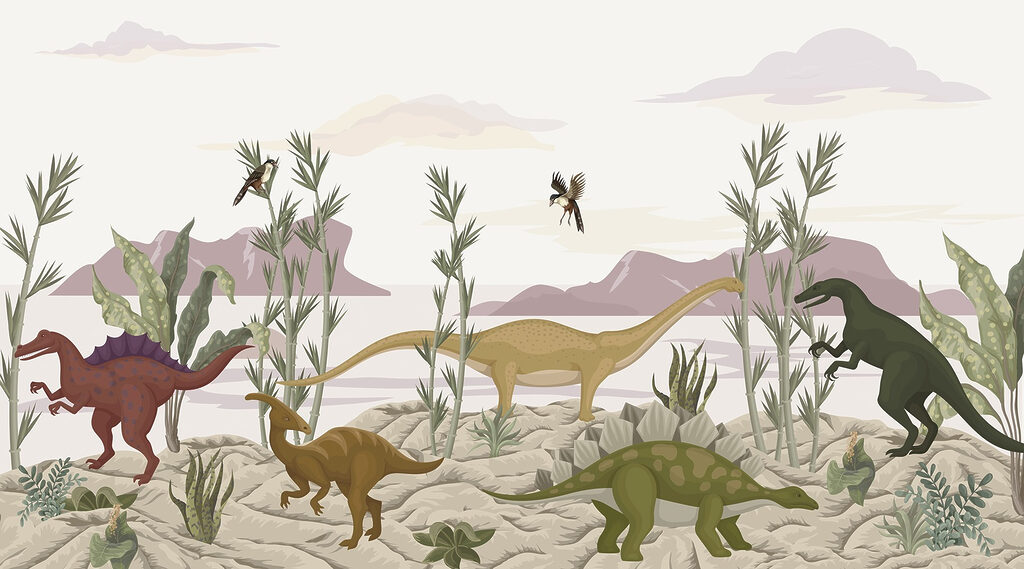 Dinosauri in cammino — design completo