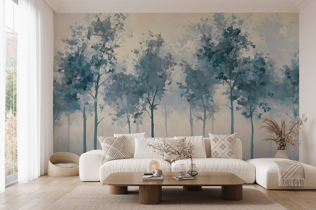 Fila di alberi snelli — ambiente 1