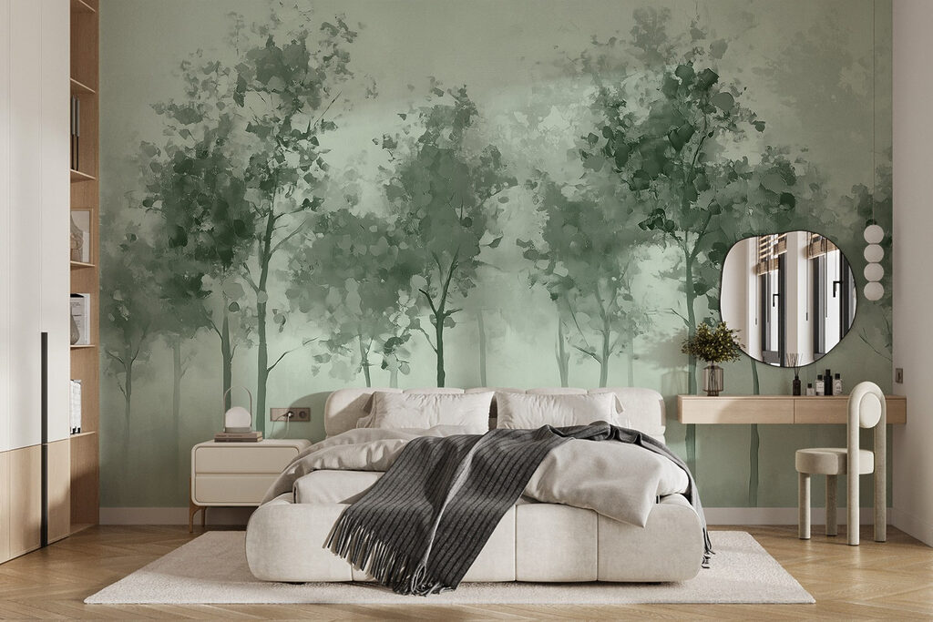 Fila di alberi snelli — ambiente 2