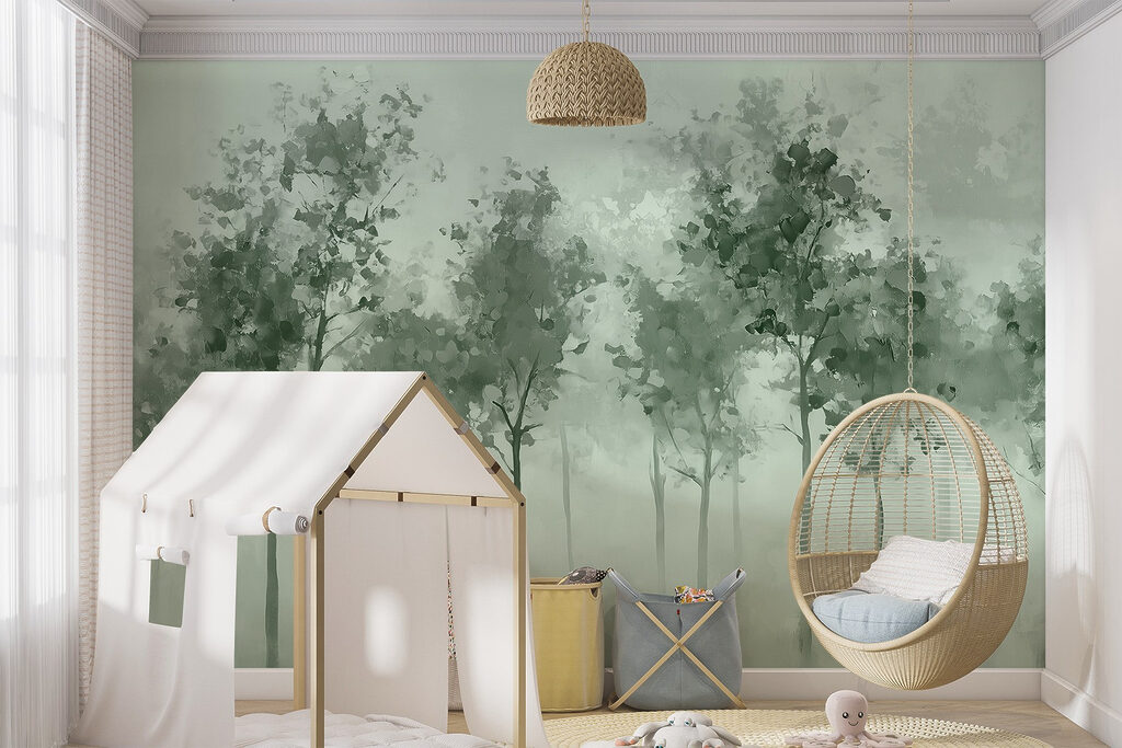 Fila di alberi snelli — ambiente 4