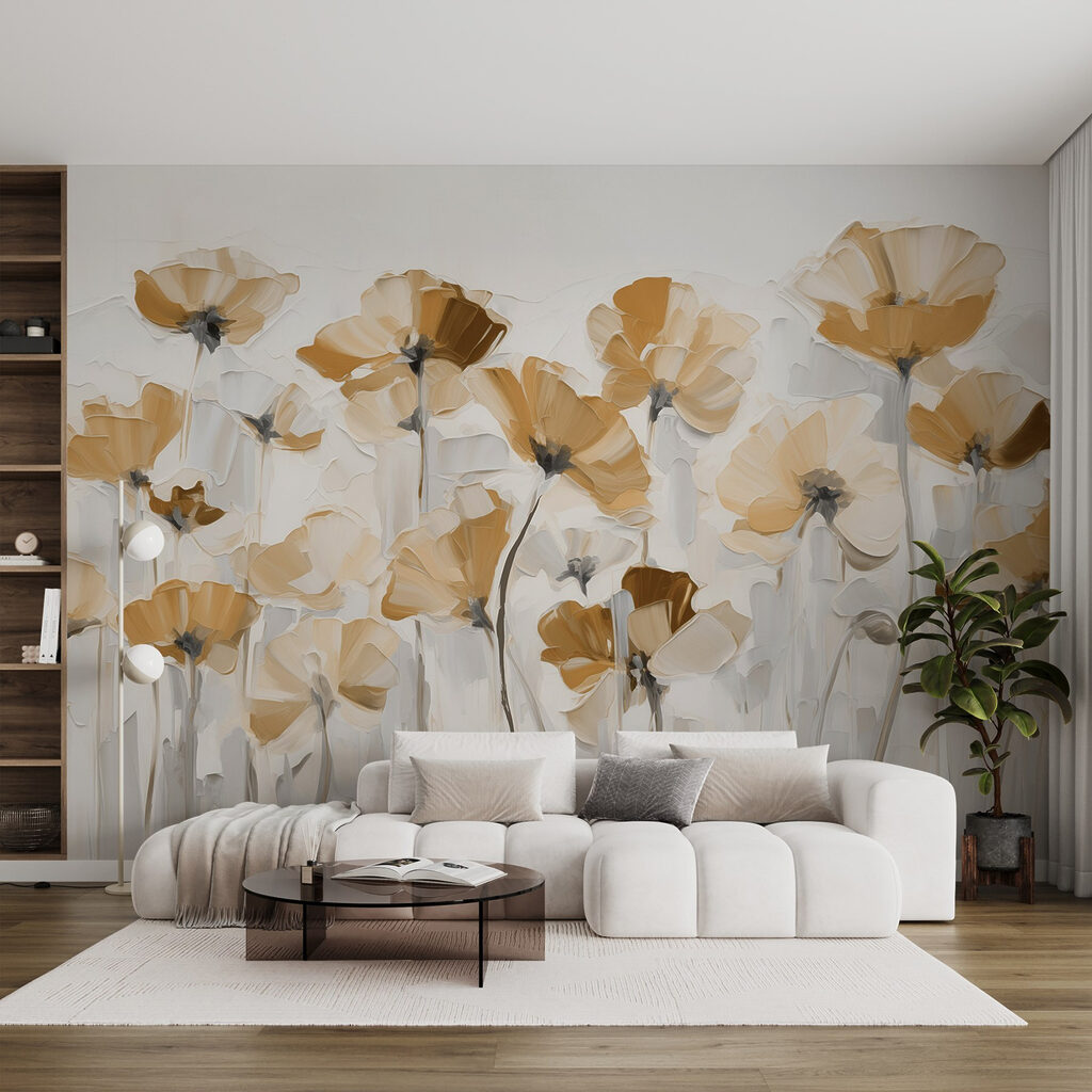 Pennellate arancio e rosa — ambiente 2