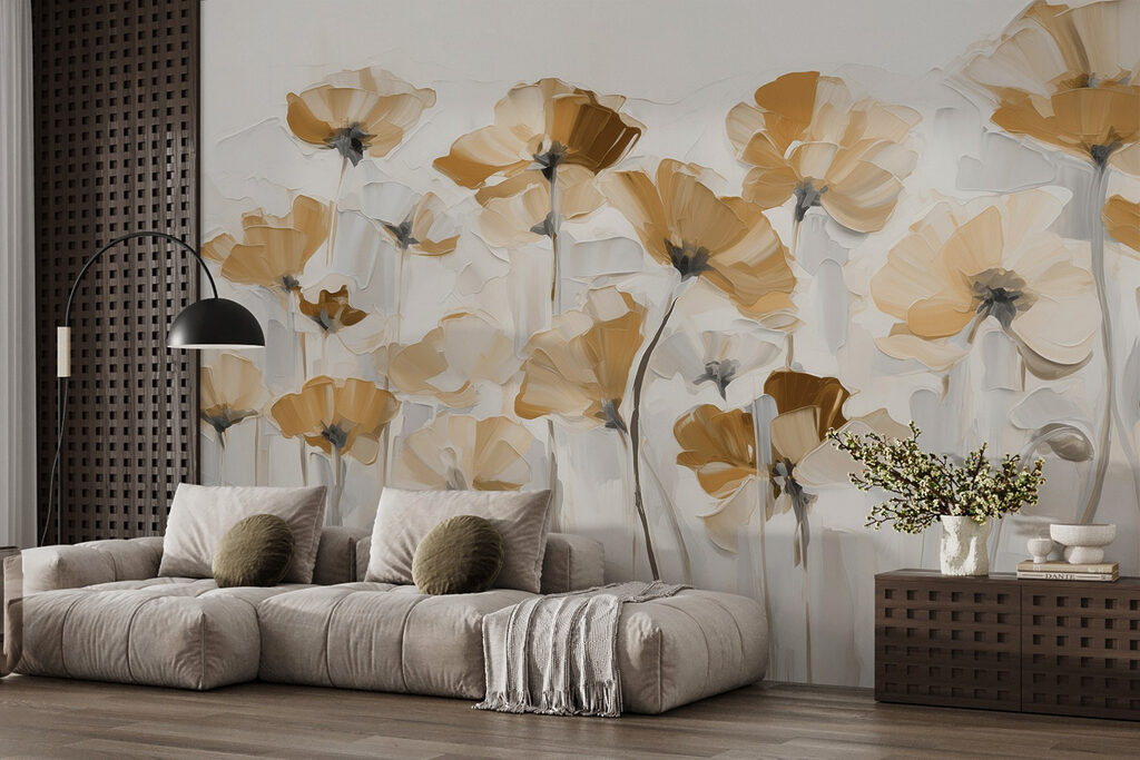 Pennellate arancio e rosa — ambiente 3