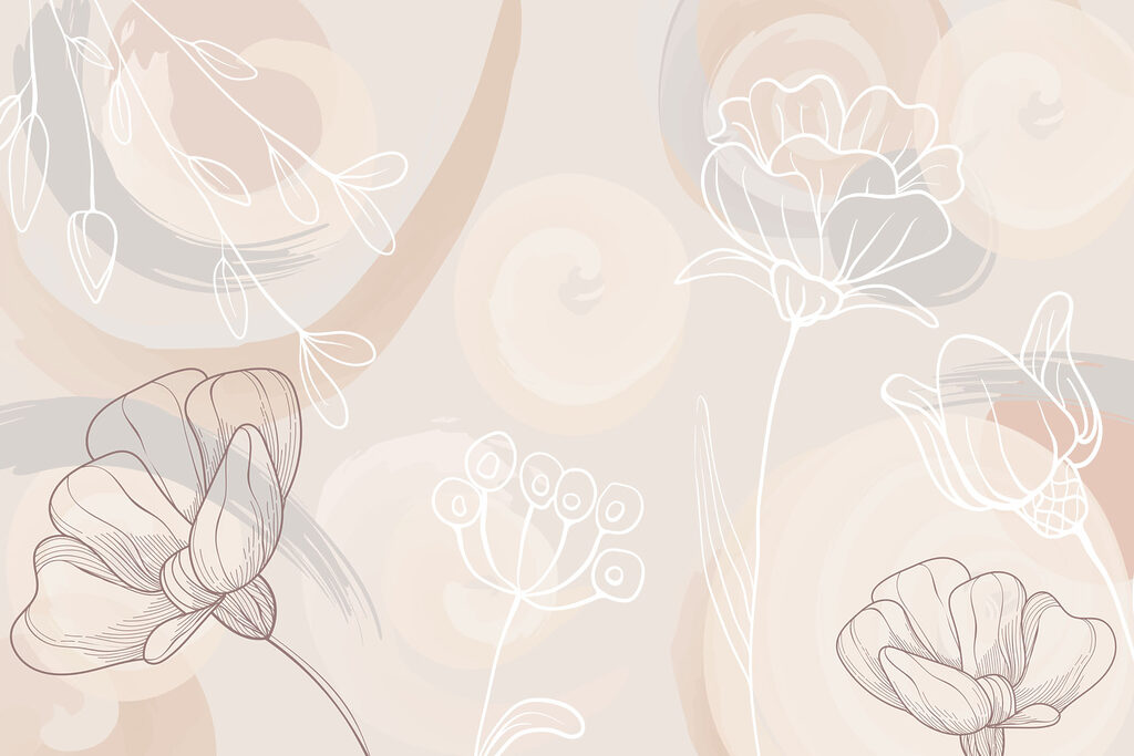 Contorni floreali morbidi — design completo
