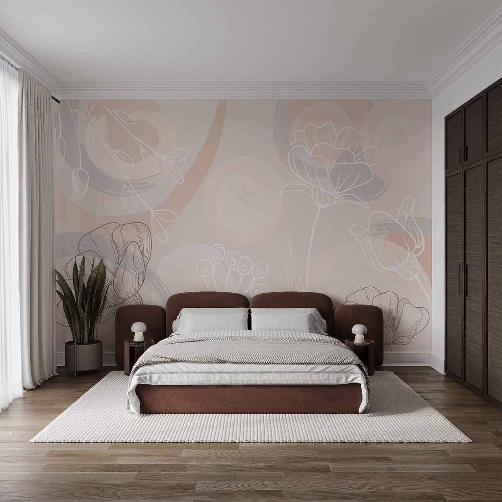 Contorni floreali morbidi — ambiente 2