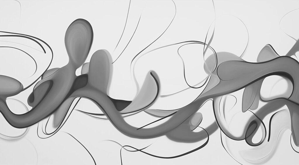 Nastri blu tra linee — design completo