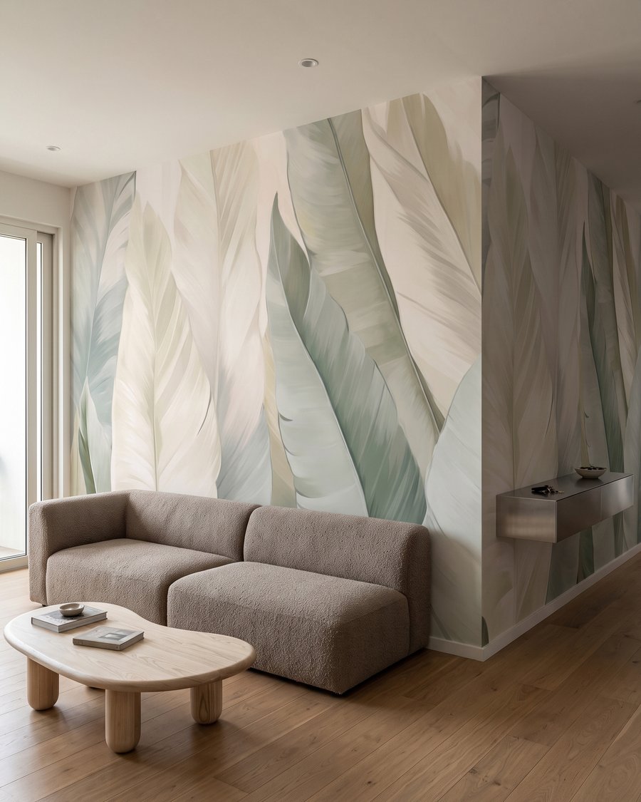 Foglie chiare sovrapposte — ambiente 6