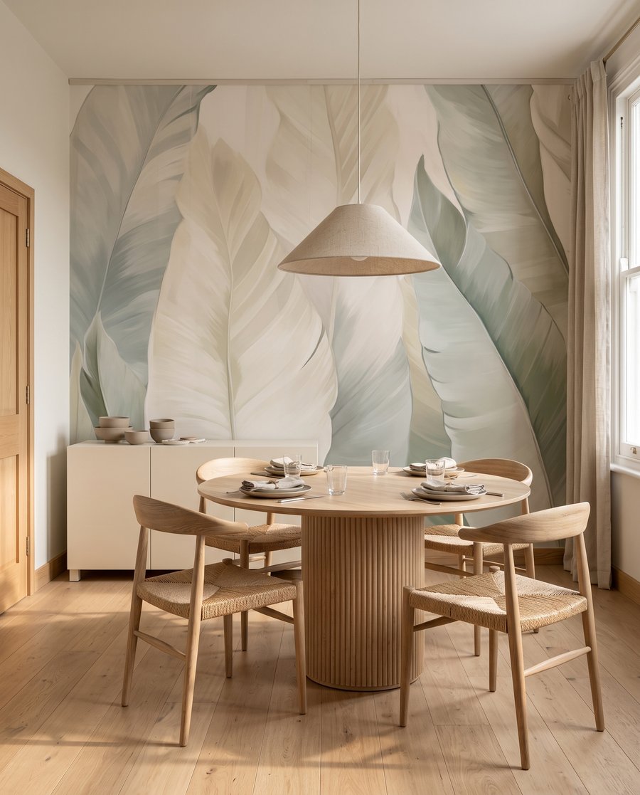 Foglie chiare sovrapposte — ambiente 8