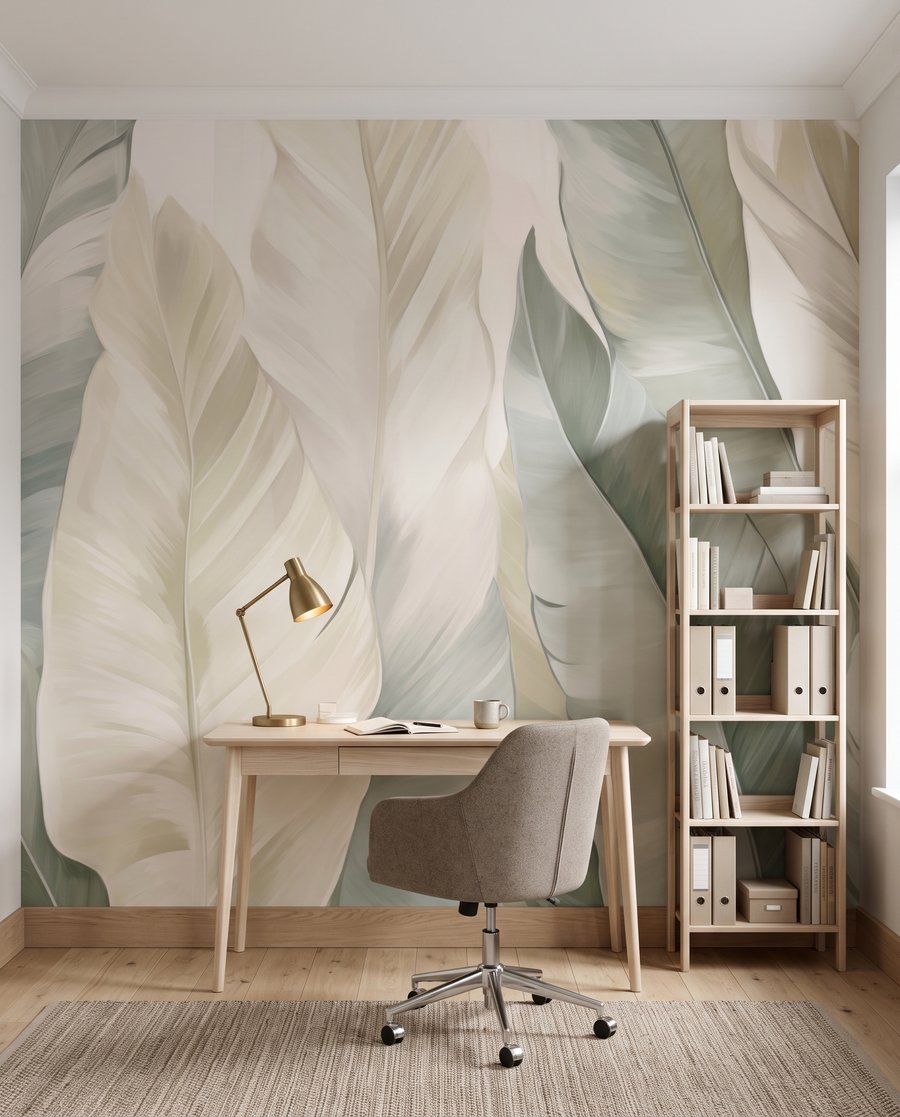 Foglie chiare sovrapposte — ambiente 9