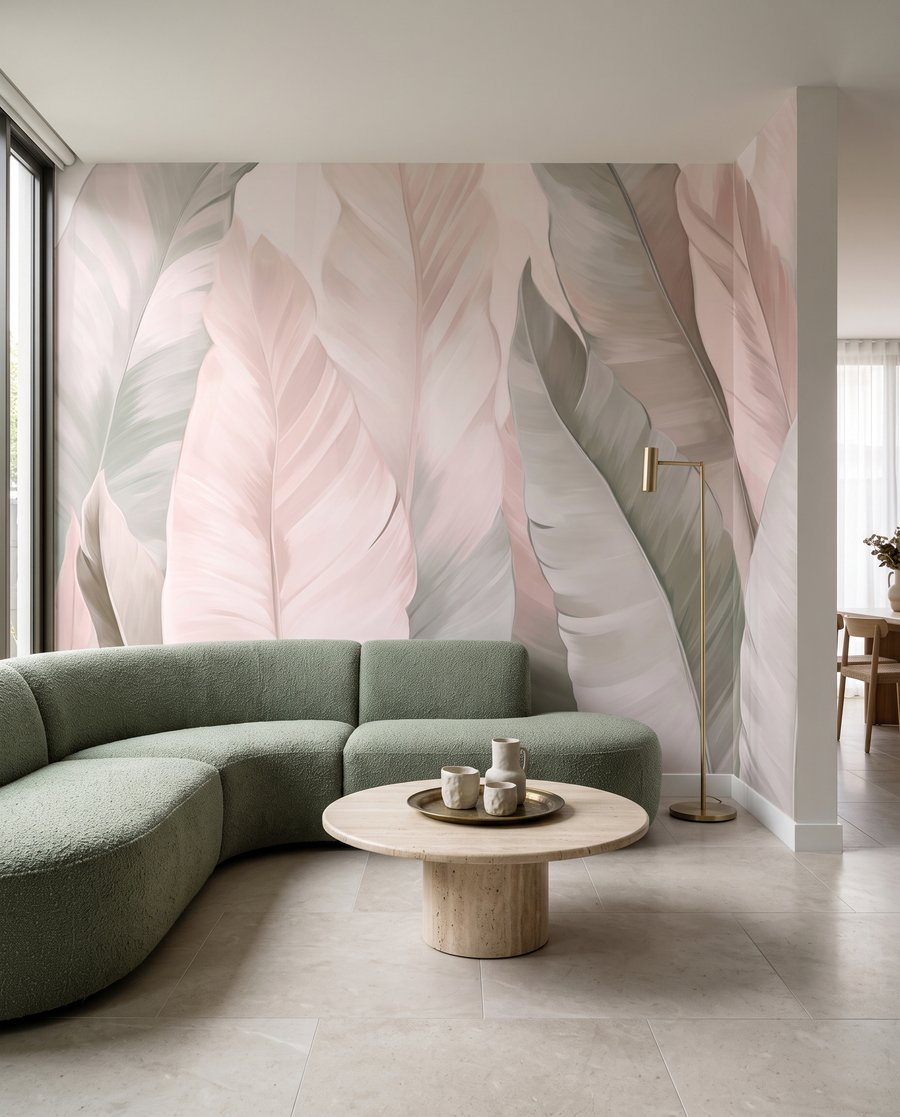 Foglie chiare sovrapposte — ambiente 1