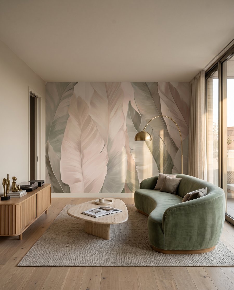 Foglie chiare sovrapposte — ambiente 3