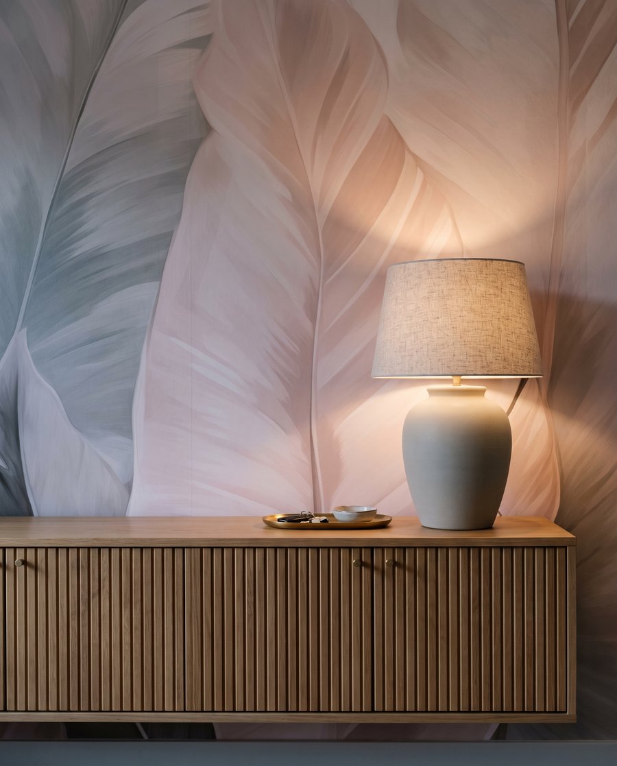 Foglie chiare sovrapposte — ambiente 5