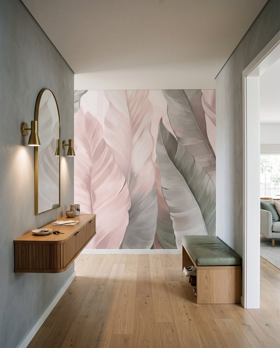 Foglie chiare sovrapposte — ambiente 6