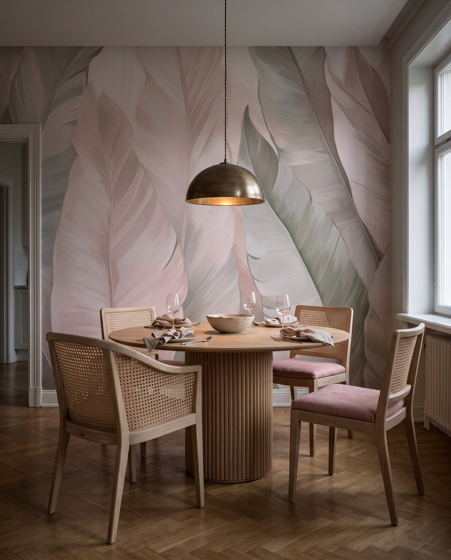Foglie chiare sovrapposte — ambiente 7