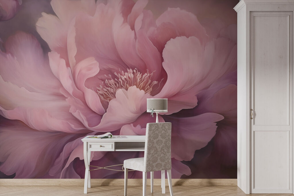 Peonia rosa nell’ombra — ambiente 1