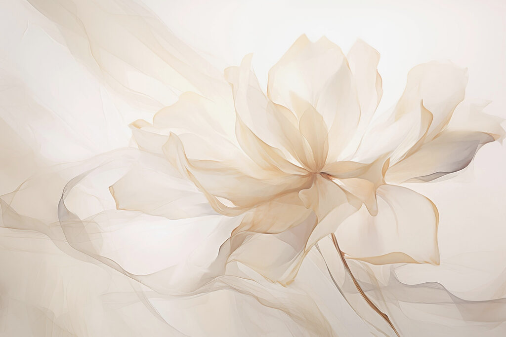 Fiore dai petali velati — design completo