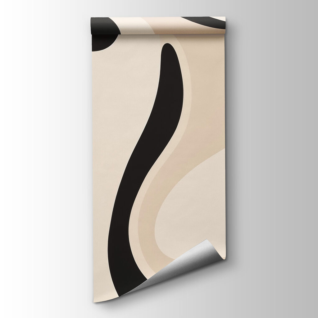 Forme nere su beige — vista del prodotto