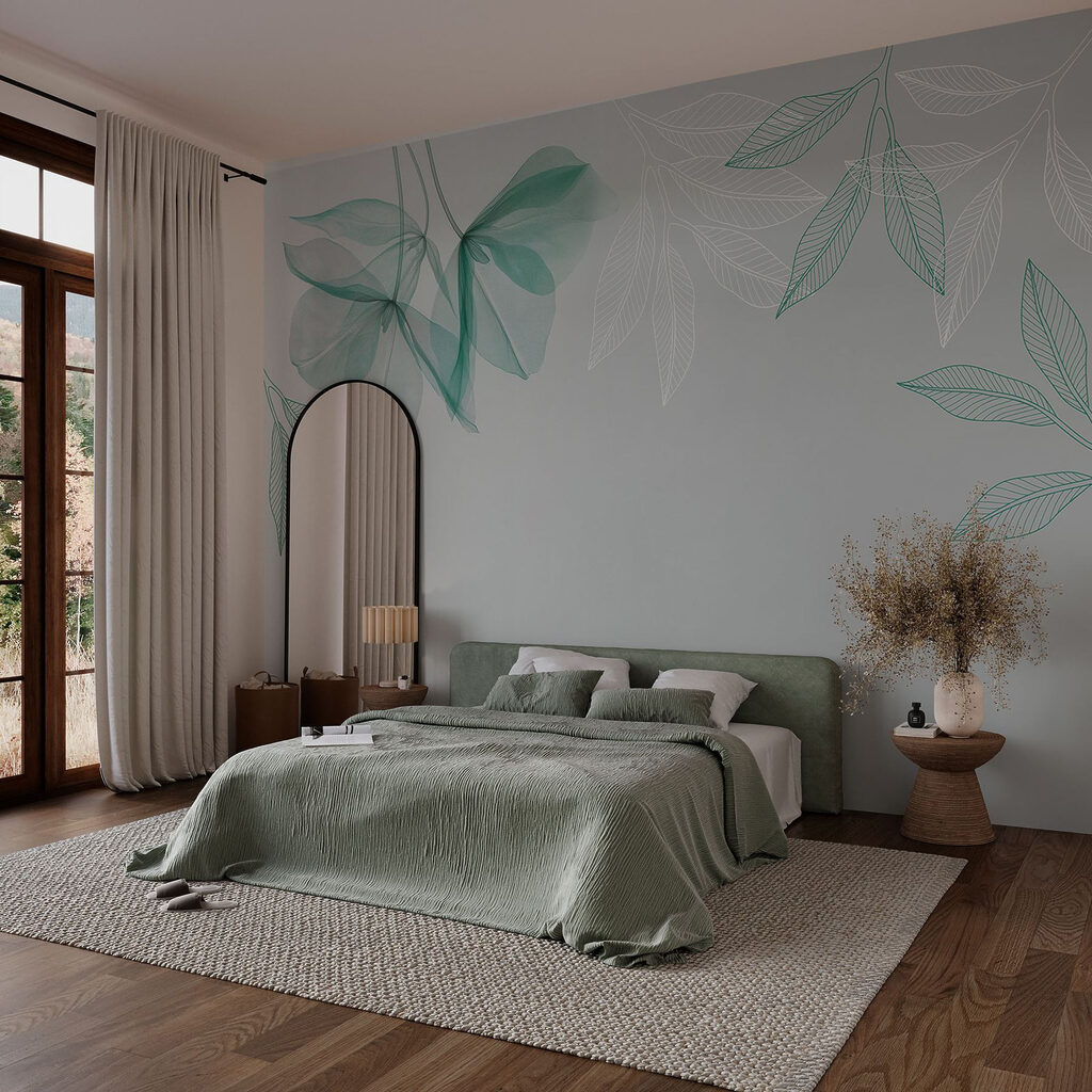 Foglie trasparenti in alto — ambiente 1