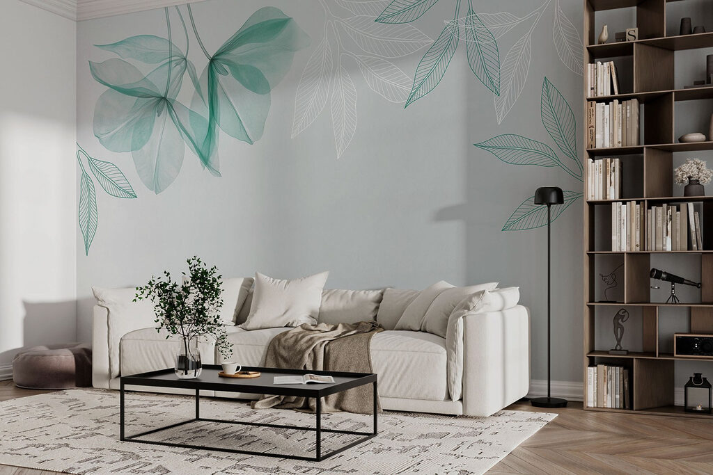 Foglie trasparenti in alto — ambiente 3