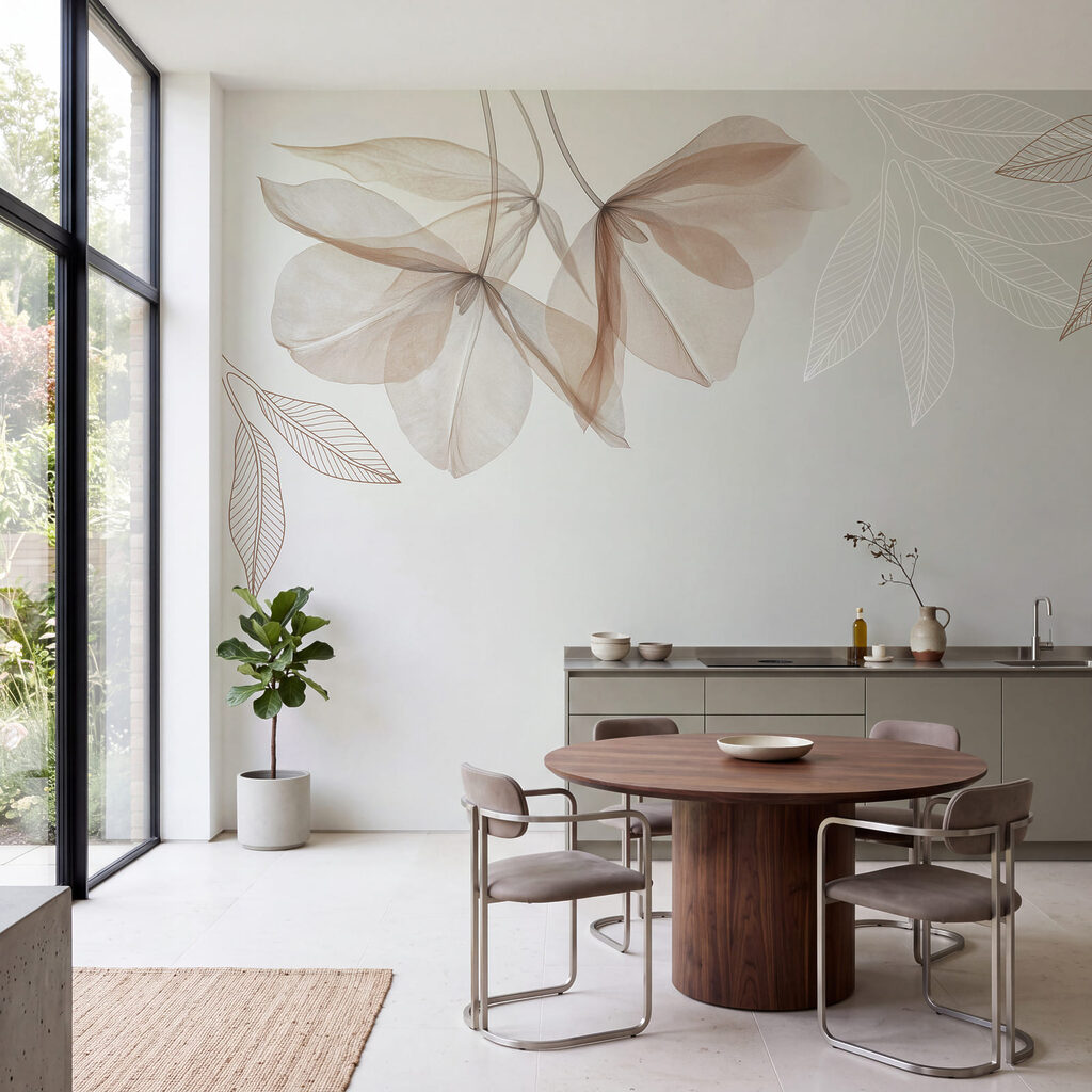 Foglie trasparenti in alto — ambiente 1