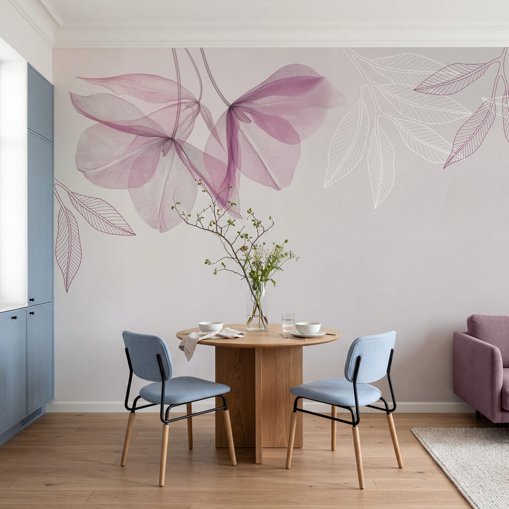 Foglie trasparenti in alto — ambiente 3