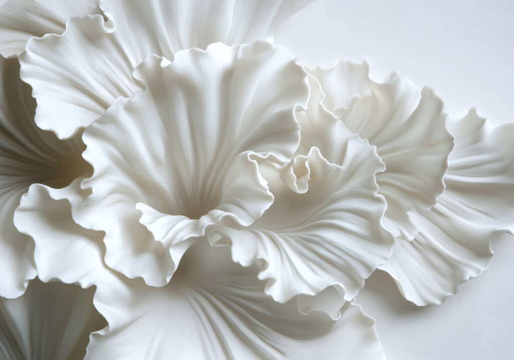 Petali plissettati e ombre — design completo
