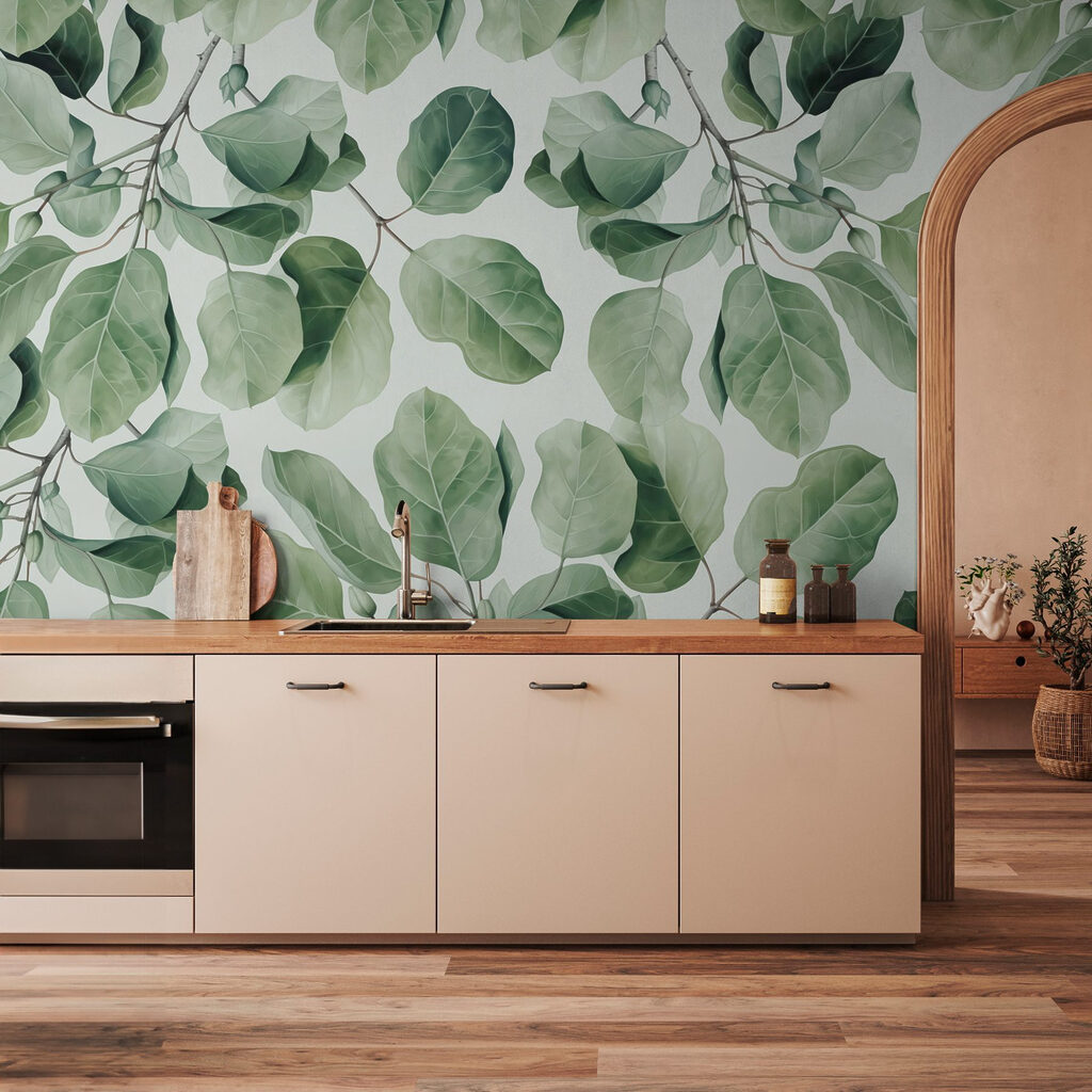 Foglie sciolte su bianco — ambiente 2