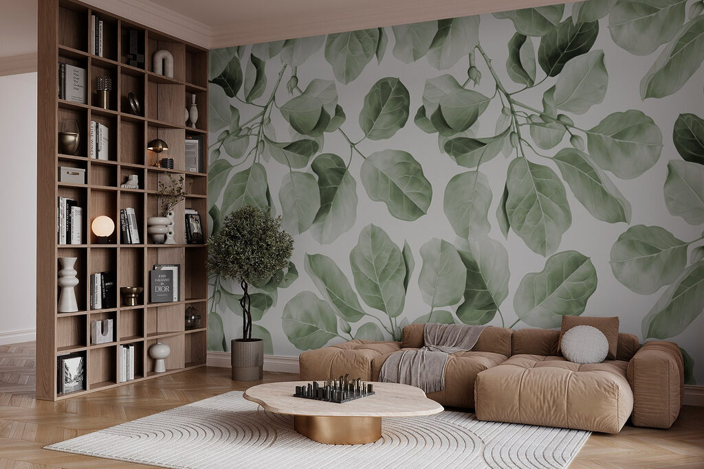 Foglie sciolte su bianco — ambiente 2