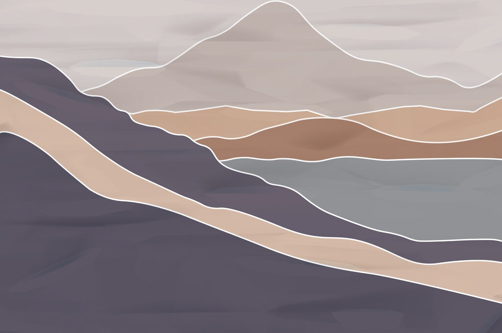 Montagne stilizzate — design completo