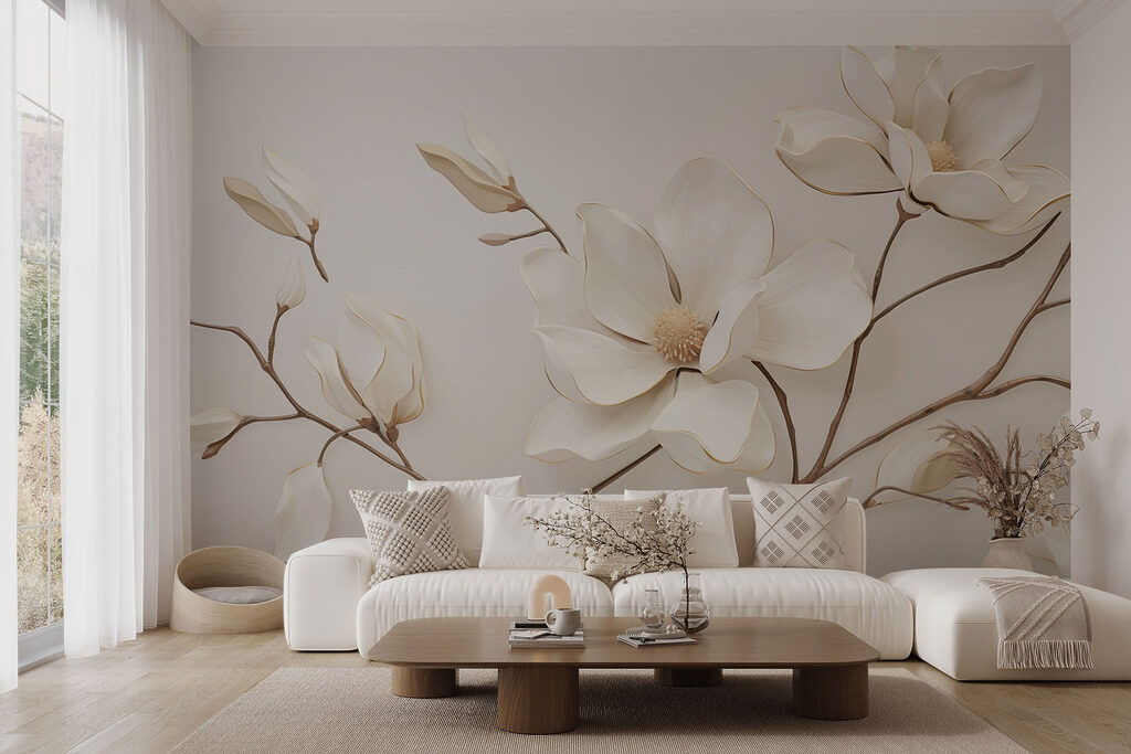 Magnolia bianca su rami — ambiente 1