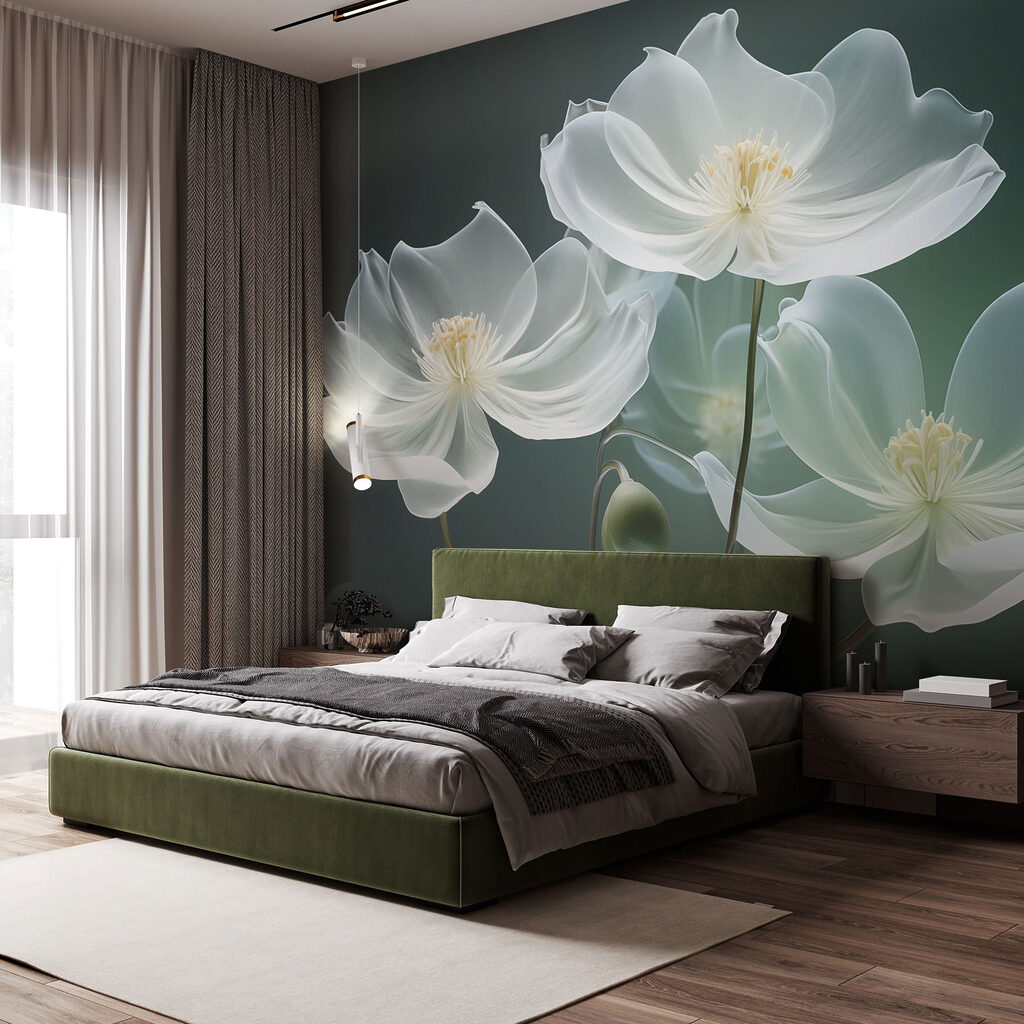 Fiori bianchi sul verde — ambiente 2